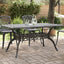 havebord 150x90x72 cm støbt aluminium sort