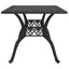 havebord 150x90x72 cm støbt aluminium sort