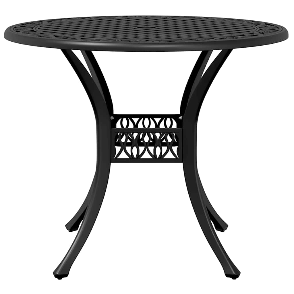 havebord Ø90x75 cm støbt aluminium sort