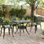 havebord 80x80x75 cm støbt aluminium sort