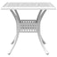 havebord 80x80x75 cm støbt aluminium hvid