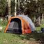 3-personers campingtelt kuppel quick-release grå og orange
