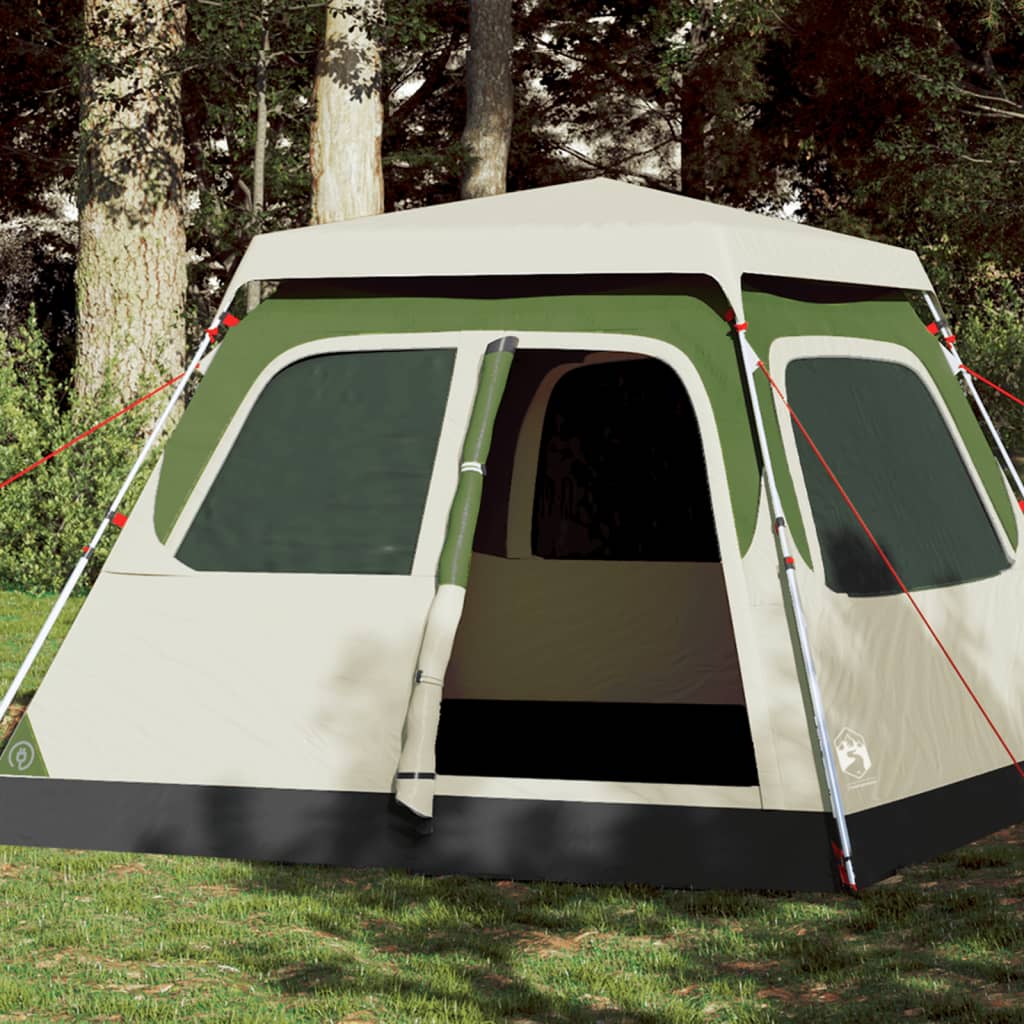4-personers campingtelt quick-release grøn billede