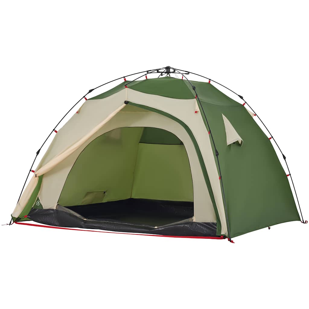 4-personers campingtelt quick-release grøn