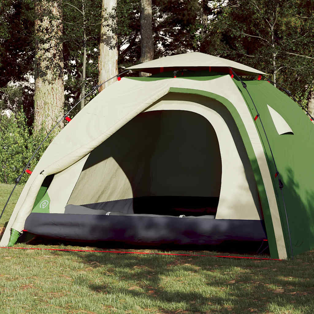 4-personers campingtelt quick-release grøn billede