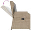 havebænk med hynder og lænefunktion polyrattan beige