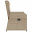 havebænk med hynder og lænefunktion polyrattan beige