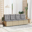 loungestol med hynder og lænefunktion polyrattan beige