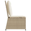 loungestol med hynder og lænefunktion polyrattan beige