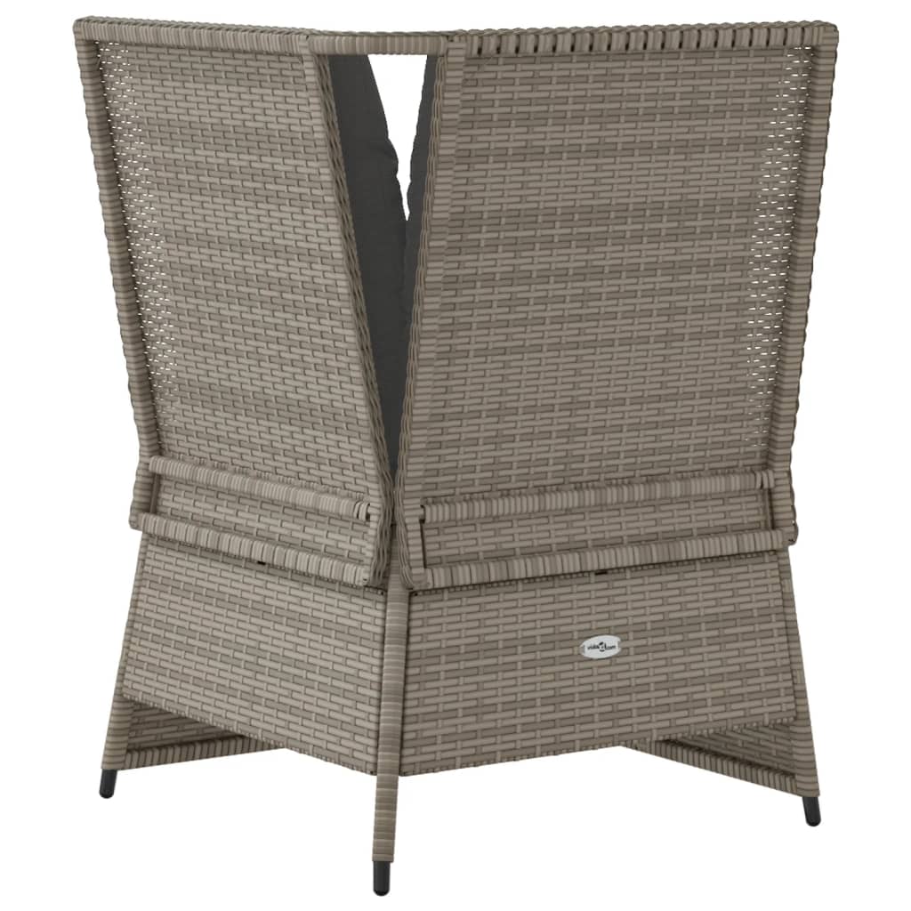 hjørnemodul til havesofa med hynder polyrattan grå