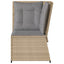hjørnemodul til havesofa med hynder polyrattan beige