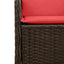 havesofa hjørne med hynder brun polyrattan