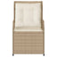 havestole 2 stk. med lænefunktion og hynder polyrattan beige