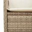 havestole 2 stk. med lænefunktion og hynder polyrattan beige