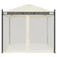 pavillon 2,93x2,93 m meshvægge stål cremefarvet