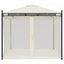 pavillon 2,93x2,93 m meshvægge stål cremefarvet