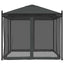 pavillon 2,93x2,93 m mesh-vægge stål antracitgrå