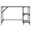 skrivebord 120x50x75 cm metal og konstrueret træ grå sonoma-eg