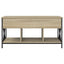 sofabord 100x55x50 cm konstrueret træ og metal sonoma-eg