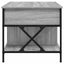 sofabord 100x55x50 cm konstrueret træ og metal grå sonoma-eg