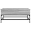 sofabord 100x50x45 cm konstrueret træ og metal grå sonoma-eg