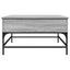 sofabord 80x80x45 cm konstrueret træ og metal grå sonoma-eg