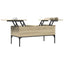 sofabord 100x50x45 cm konstrueret træ og metal sonoma-eg