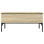 sofabord 100x50x45 cm konstrueret træ og metal sonoma-eg