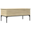 sofabord 100x50x45 cm konstrueret træ og metal sonoma-eg