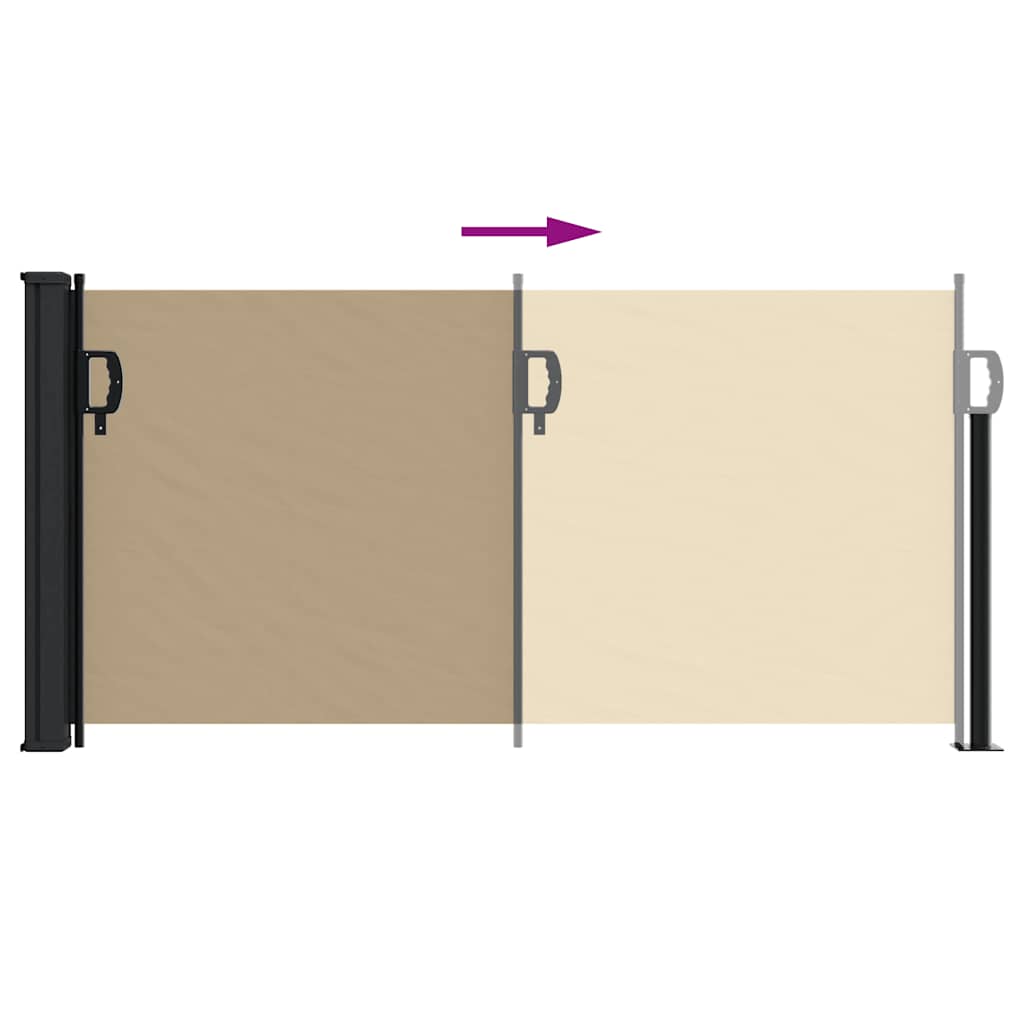 sammenrullelig sidemarkise 100x300 cm beige