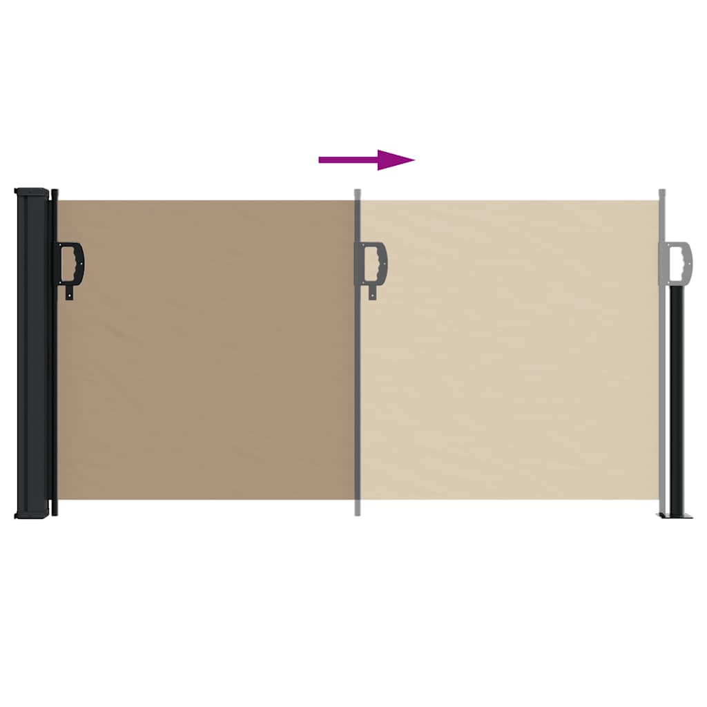 sammenrullelig sidemarkise 100x300 cm gråbrun