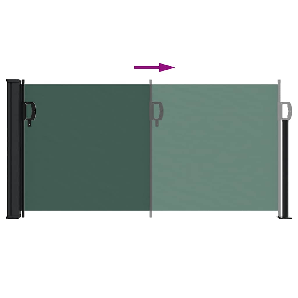 sammenrullelig sidemarkise 100x300 cm mørkegrøn