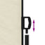 sidemarkise 117x300 cm sammenrullelig cremefarvet