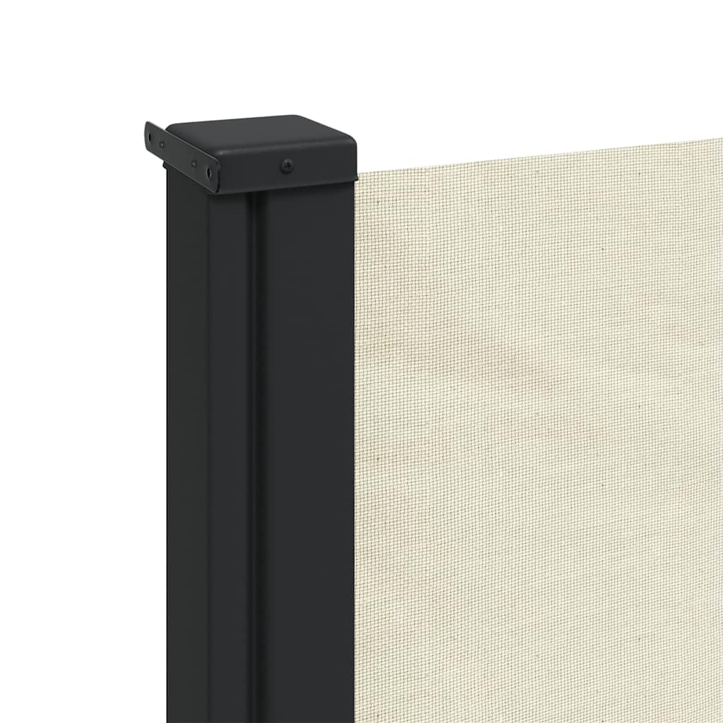 sidemarkise 117x300 cm sammenrullelig cremefarvet