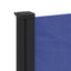 sidemarkise 117x300 cm sammenrullelig blå