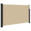 sidemarkise 117x300 cm sammenrullelig beige