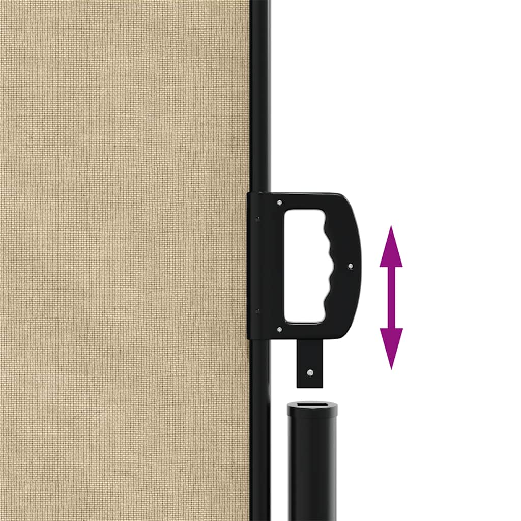 sidemarkise 117x300 cm sammenrullelig beige