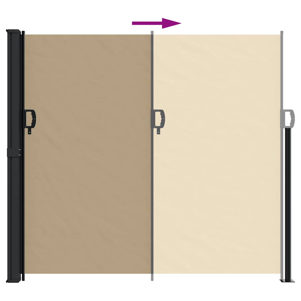 sammenrullelig sidemarkise 180x300 cm beige