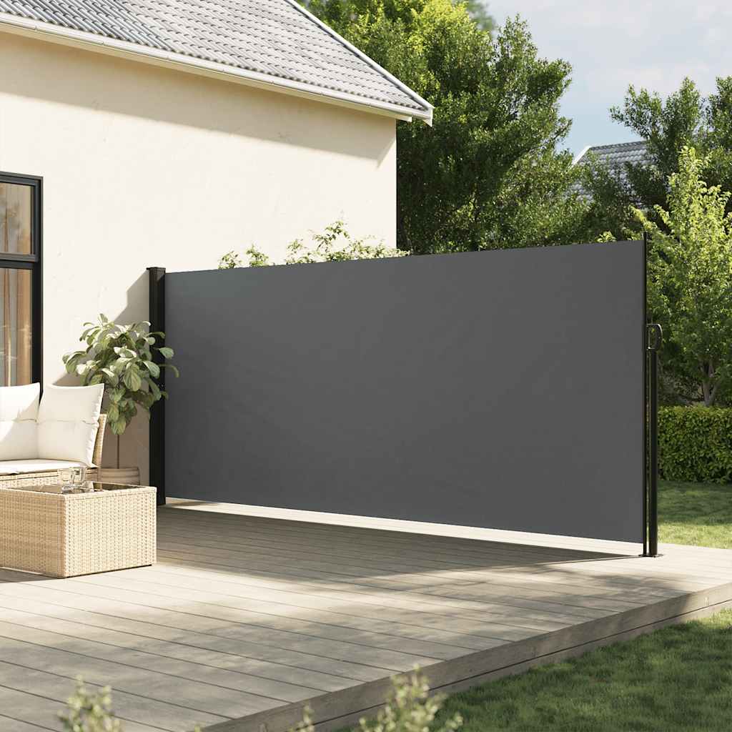 udtrækkelig sidemarkise antracit 180x300 cm