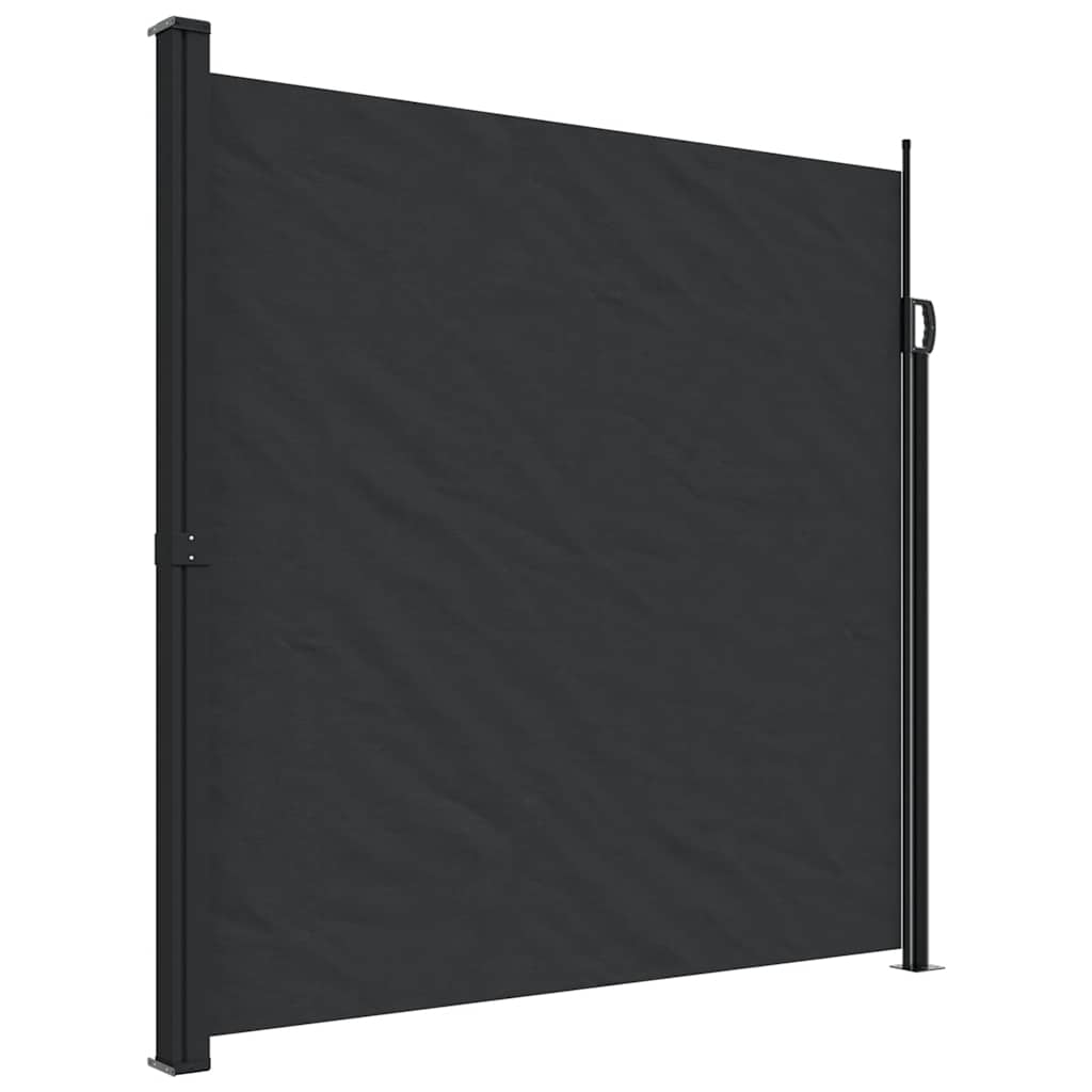 sidemarkise 200x300 cm sammenrullelig sort