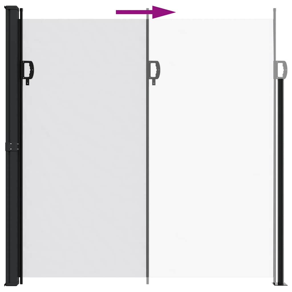 sammenrullelig sidemarkise 200x300 cm hvid