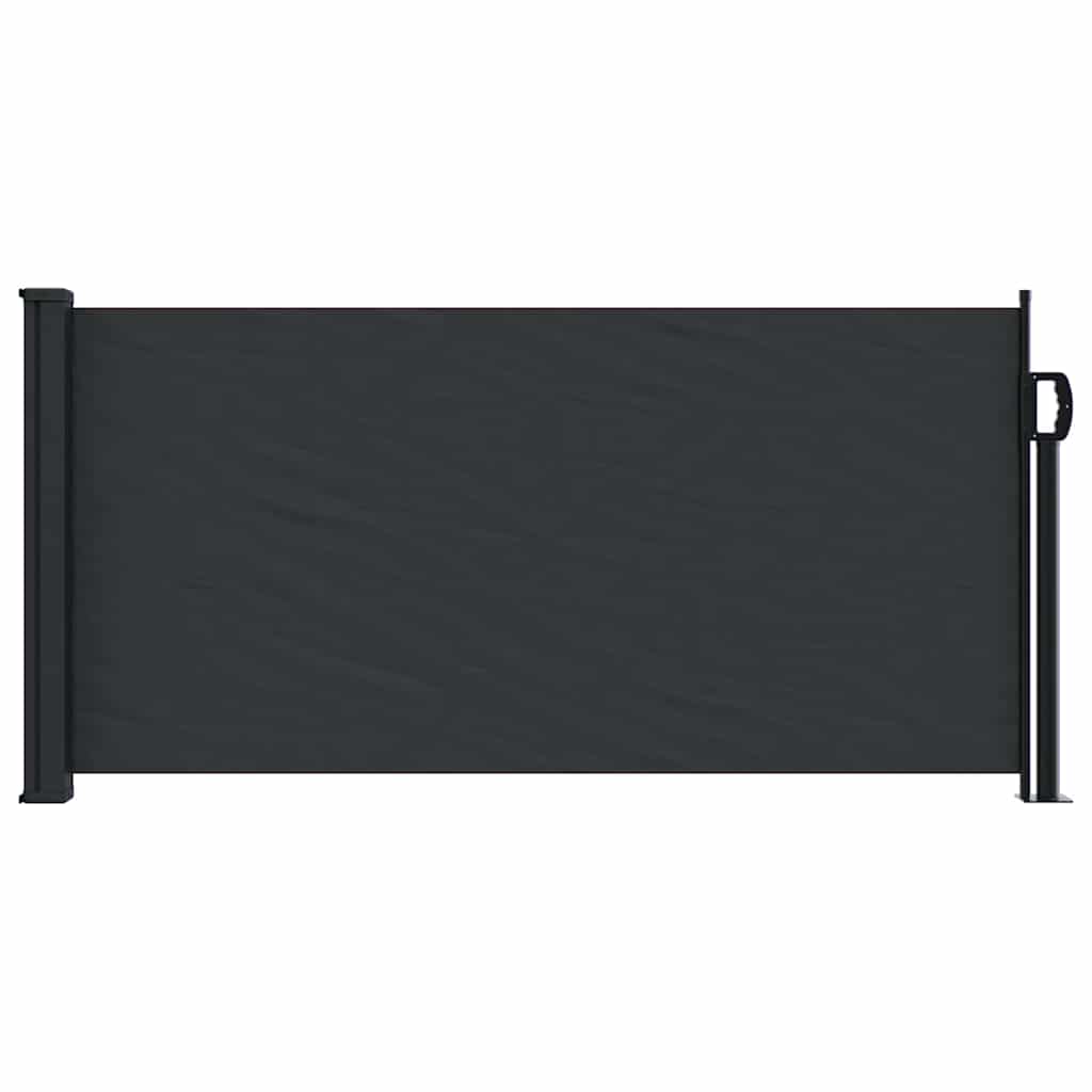 sidemarkise 100x500 cm sammenrullelig sort