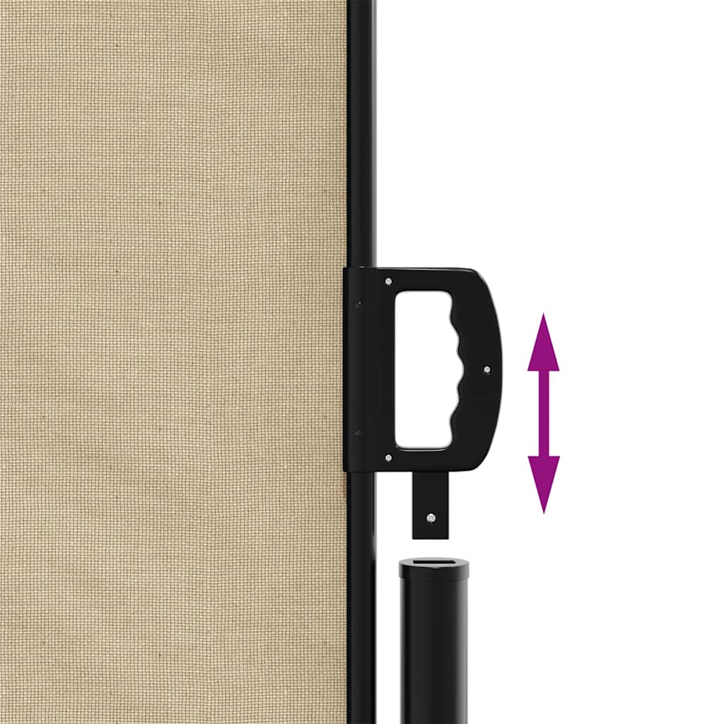 sammenrullelig sidemarkise 100x500 cm beige