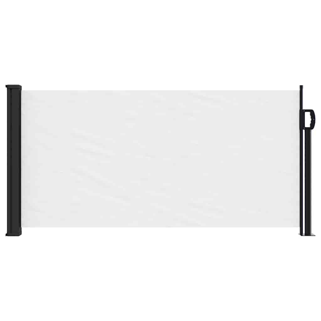 sammenrullelig sidemarkise 100x500 cm hvid