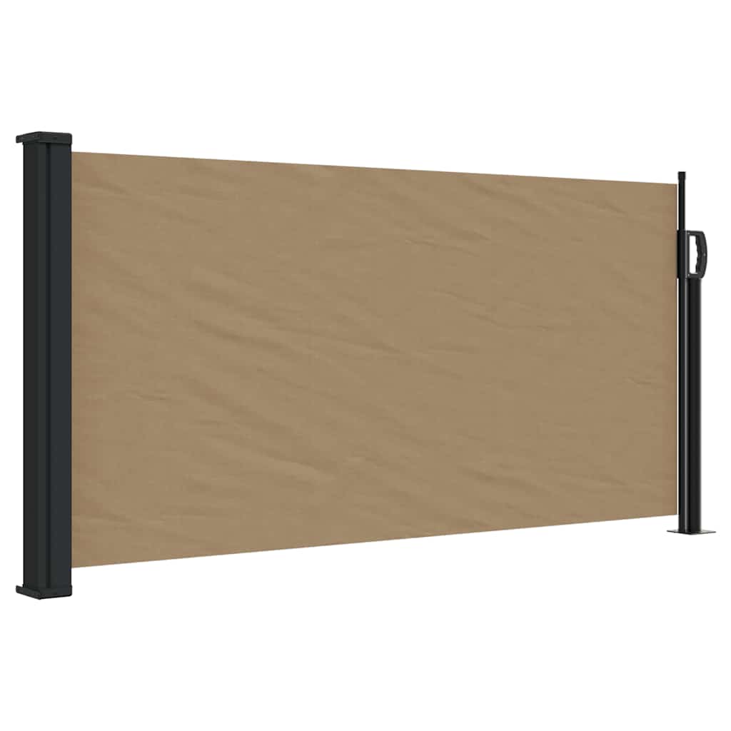 sammenrullelig sidemarkise 100x500 cm gråbrun