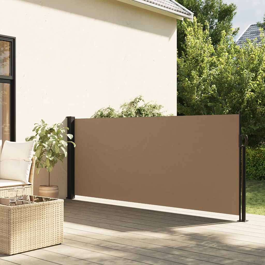 sammenrullelig sidemarkise 100x500 cm gråbrun