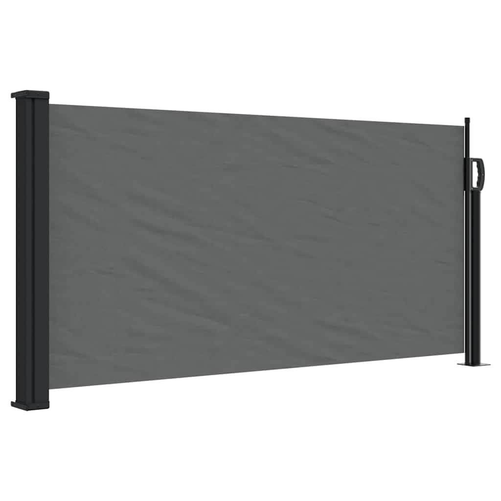 udtrækkelig sidemarkise antracit 100x500 cm