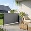 udtrækkelig sidemarkise antracit 100x500 cm