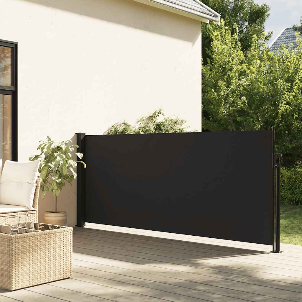 sidemarkise 120x500 cm sammenrullelig sort