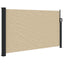 sammenrullelig sidemarkise 120x500 cm beige